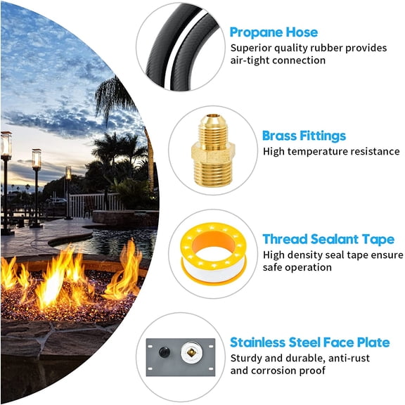 Propane Fire Pit Hose Kit