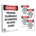 thumbnail image 1 of Propane Flammable No Smoking No OSHA Danger Vinyl Decal Label 5 Inch x 3.5 Inch - 5 Pack, 1 of 6