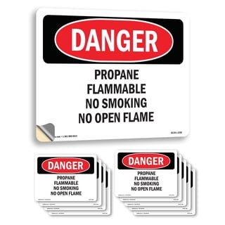 "Danger: No Smoking Flammable Gas" Aluminum Sign | 10" X 14" | For Workplace Safety 1 thumbnail image
