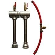 Propane Gas Forge Burner, Stainless Steel High Pressure Double Forge Burner for Blacksmith Furnace Knife Making