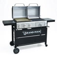 thumbnail image 1 of Brand Man Propane Gas & Charcoal Grill Combo with Griddle Dual Fuel BBQ Grill for Outdoor Barbecue, Sliver & Black, 1 of 10