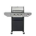 thumbnail image 1 of Propane Grill 3 Burner Stainless Steel BBQ Gas Grill with Side Burner, Thermometer, and Even Heating Cast Iron Grates for Outdoor BBQ and Camping, 1 of 8