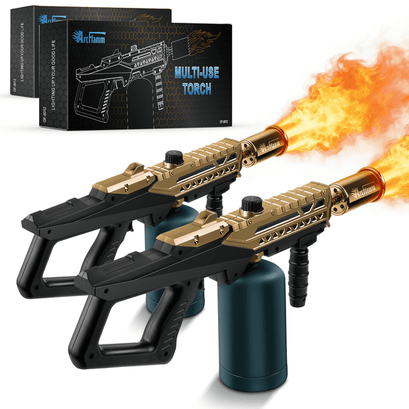 Propane Grill Torch , Adjustable Flame Thrower | Searing Torch for BBQ, Camping, Charcoal & Fire Starter