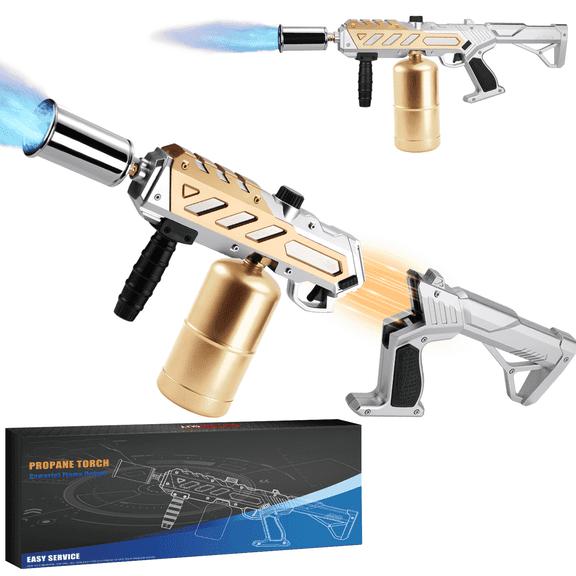 Propane Grill Torch , Adjustable Flame Thrower | Searing Torch for BBQ, Camping, Charcoal & Fire Starter