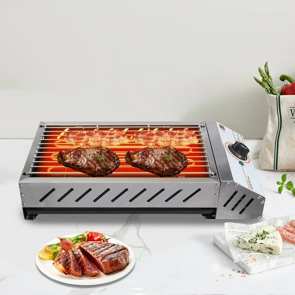 Propane Grill with Superior Heat Distribution, Adjustable Temperature Range, Stable Anti-slip Feet, Ideal for Family Meals