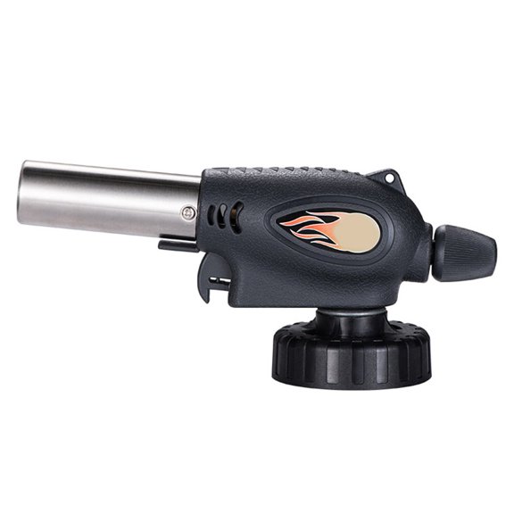 Propane Kitchen Torch MT-2930 With Adjustable Flame Control And Safety Lock For Searing, Caramelizing, And Outdoor Cooking, Portable Gas Blowtorch In Black