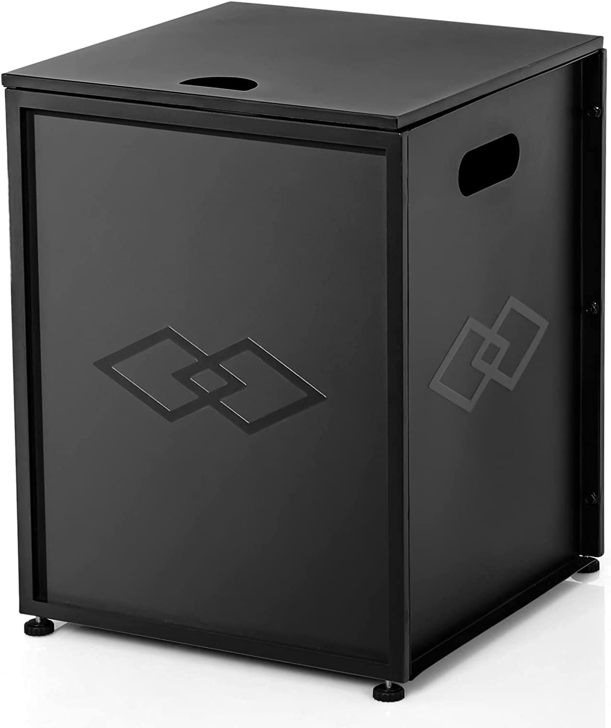 Black Stainless Steel Propane Tank Cover Side Table