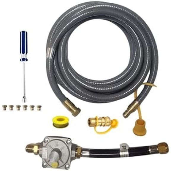Propane to Natural Gas Conversion Kit Fit for Weber Genesis II 610 with NG Regulator, Orifice Kit, and 10' Grill Hose - Convert Your Grill from LP to Natural Gas with an Easy Install!$$Garden & Patio
