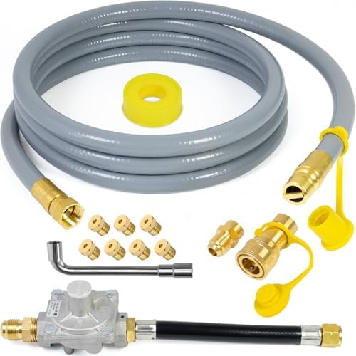 Propane to Natural Gas Conversion Kit for Nexgrill, Convert LPG Grills to NG, Include 10FT Natural Gas Hose with Regulator and Orifices$$Garden & Patio