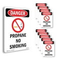 thumbnail image 1 of Propane No Smoking OSHA Danger Aluminum Sign 14 Inch x 10 Inch - 10 Pack, 1 of 8