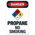 thumbnail image 1 of Propane No Smoking Sign, OSHA Danger Sign,, 1 of 8