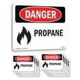 thumbnail image 1 of Propane OSHA Danger Rigid Plastic Sign 24 Inch x 18 Inch - 10 Pack, 1 of 8