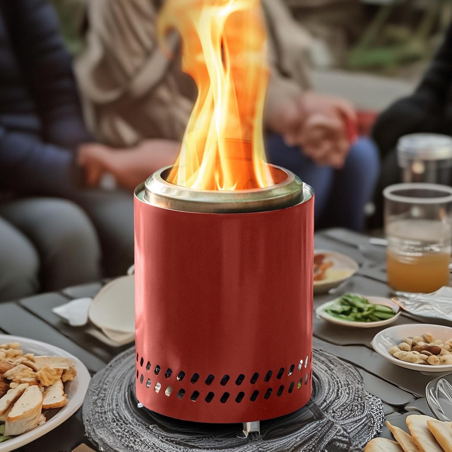 Yangming 10-Inch Outdoor Tabletop Propane Fireplace, 10,000 BTU