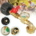 thumbnail image 1 of Propane Refill Adapter with Valve and Gauge, Fill 1 Pound Bottles from 20lb Tank, Fits QCC1 / Type1 Propane Tank and 1 lb Throwaway Disposable Cylinder Propane Bottle Connector, 1 of 8