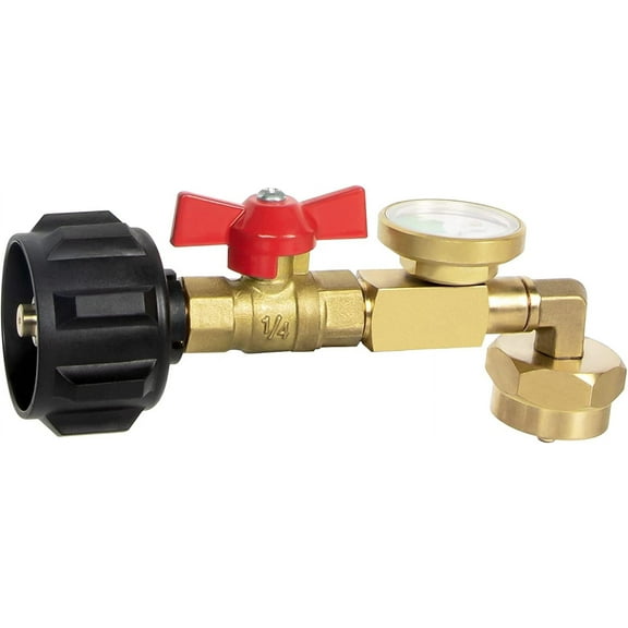 Propane Refill Adapter with ON-OFF Control Valve for 1lb Bottle Filling Compatible with 20lb Propane Tanks