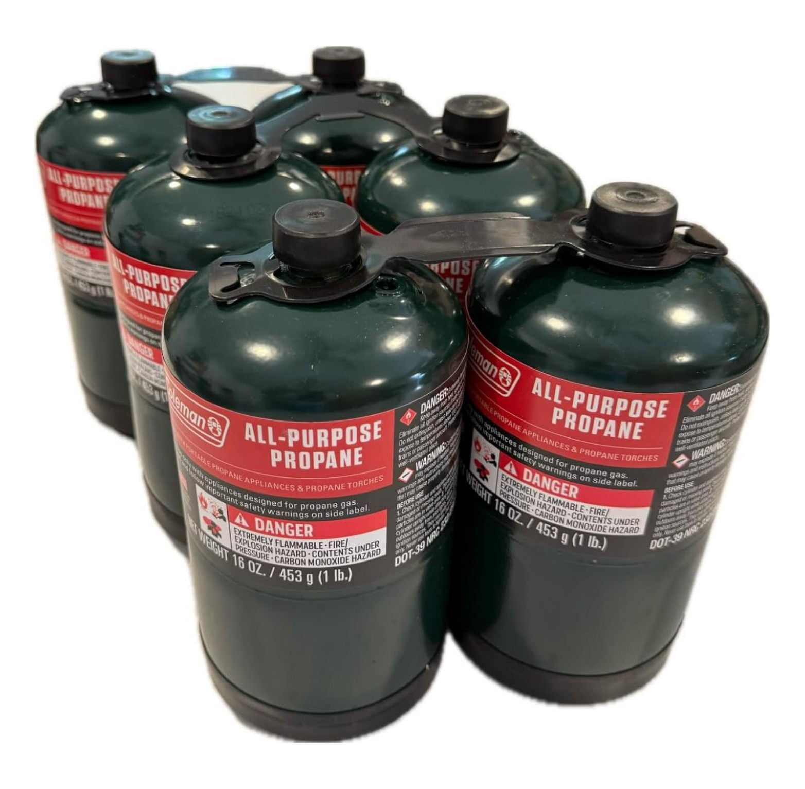 Propane Replacement Fuel Cylinders Camping- 16 Oz (6 Pack) Factory Pre-filled and Ready to Use