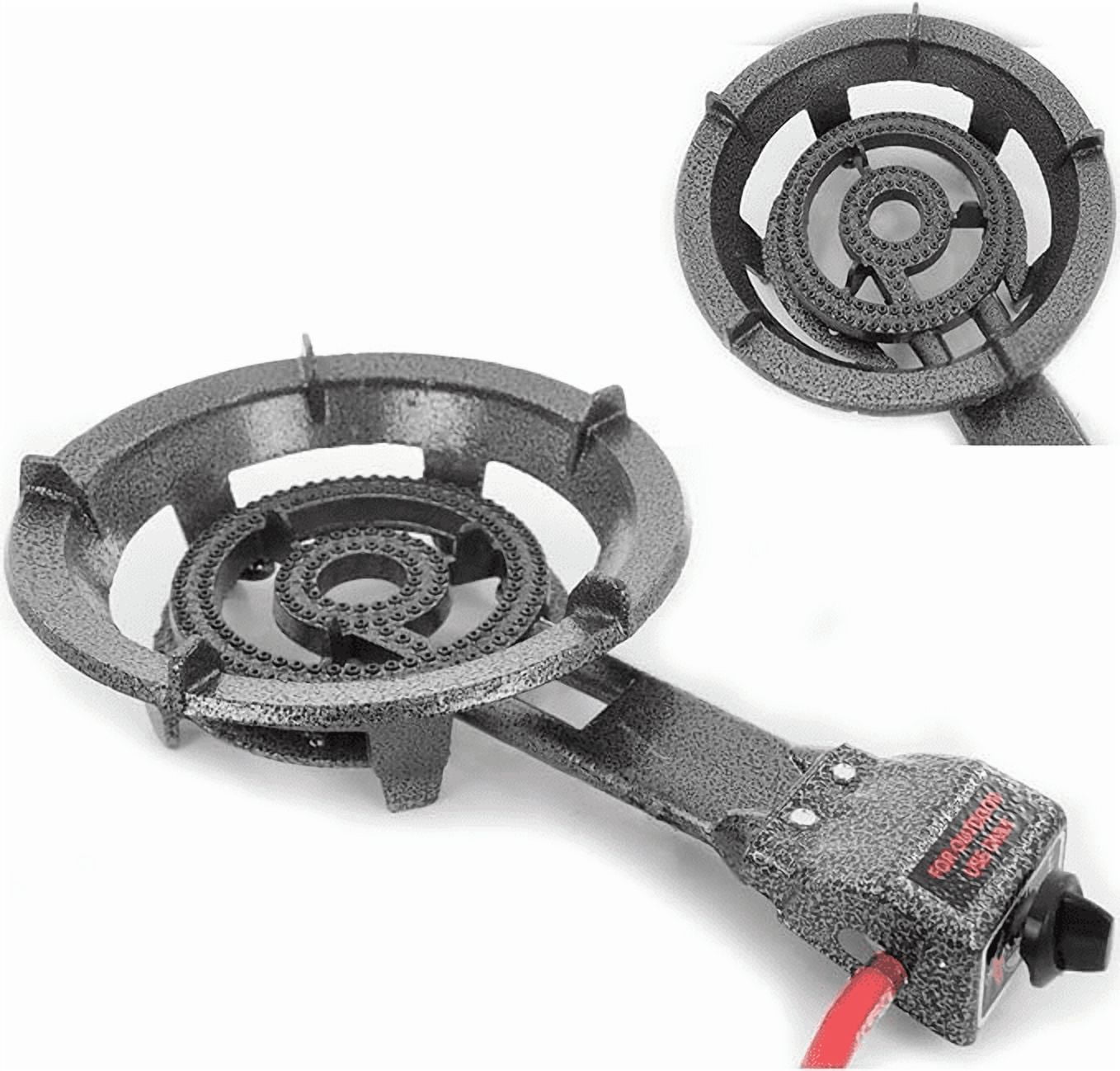 Propane Single Big Large Gas Burner Portable Stove Camping BBQ with Hose & Regulator