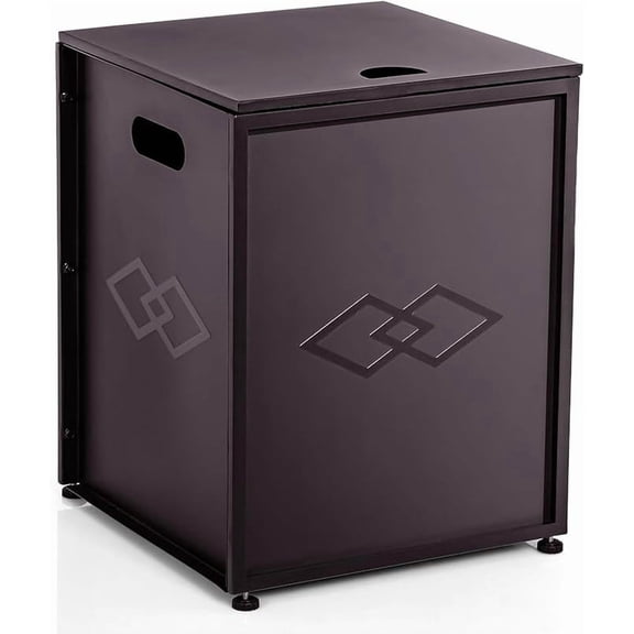 Propane Tank Cover Table with Storage Sides, Dual Function Table and Cover for 20 lbs Propane Tank Outdoor Gas Tank Storage Side Table for Gas Fire Pit Gas Grill Griddle, Brown