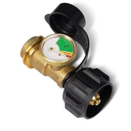 Propane Tank Gauge Level Indicator for 5-20 Pound LP Tanks, Gas Grill Gauge Propane Tank for RV Camper, Propane Heater, Fire Pit and More, QCC1/Type 1 Connection