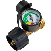 Propane Tank Gauge Level Indicator, Accurate for Grill, RV, Camper and More, 3 Different Scales with 100% Solid Brass