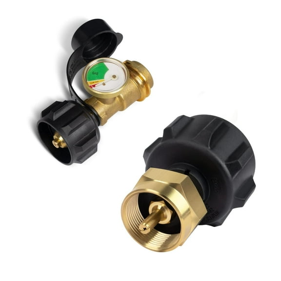 Propane Tank Gauge and Propane Refill Adapter, Propane Level Indicator for 5-20LB Tanks, Easy to Use