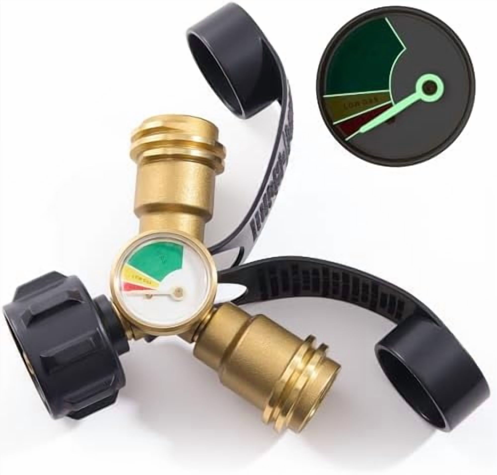 Propane Tank Splitter Adapter - 2 Way Y Splitter With Shut Off Valves For Camping Stoves & BBQ Grills