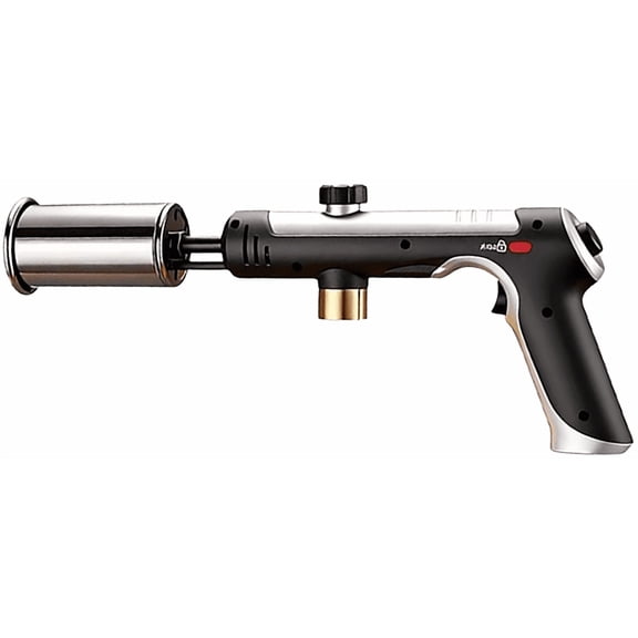 Propane Torch, Blow Torch, Handheld Charcoal Starter with Adjustable Flame Control for Outdoor BBQ Grill Camping and Fire Pit, Gas Tank Not Included