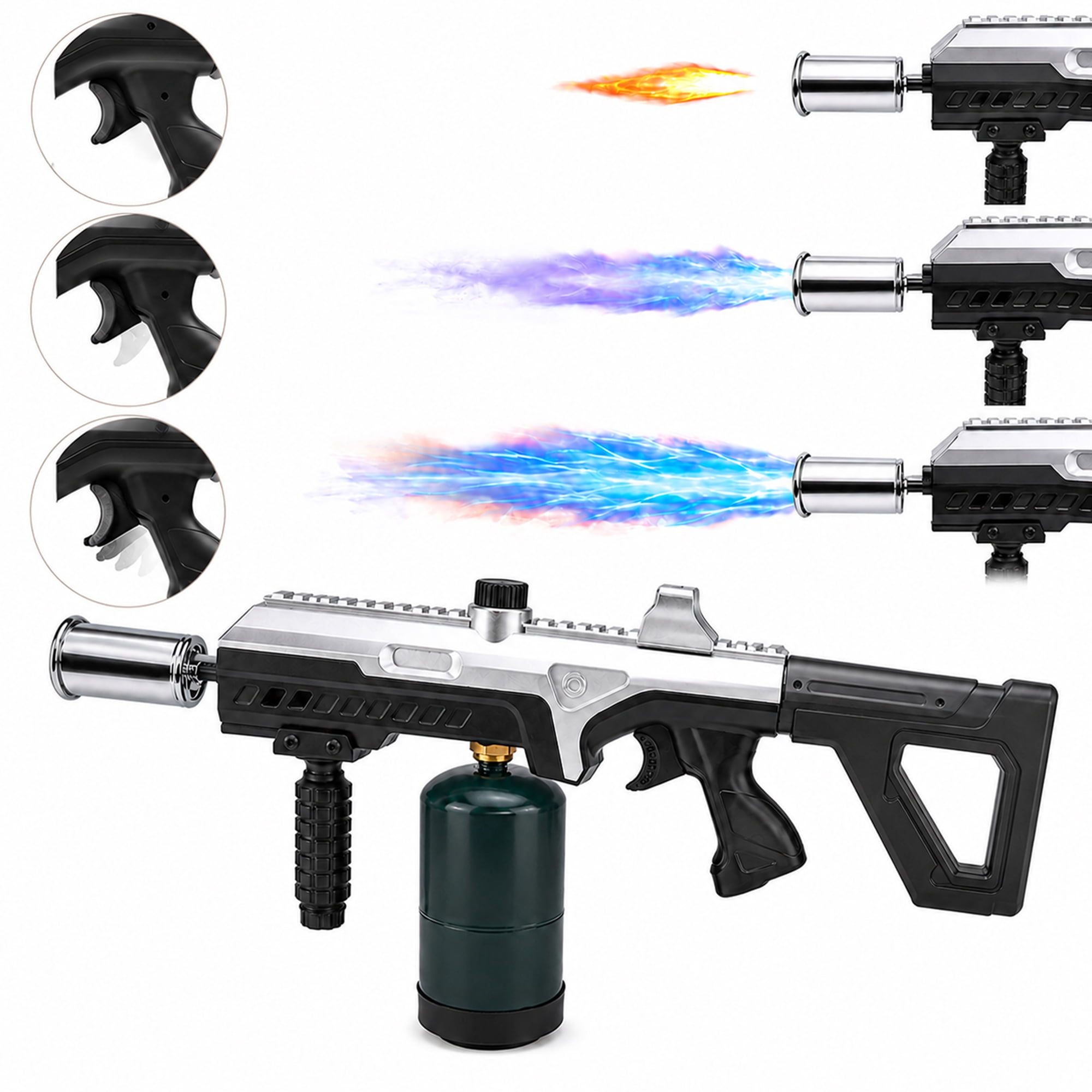 Propane Torch for Grill , Torch with Adjustable Flame, Food Torch Head for BBQ, Searing Steak, Camping & Charcoal Torch Lighter(Tank Not Included)