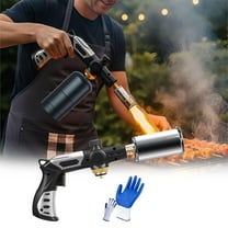 Propane Torch for Cooking with Safety Gloves, Adjustable High Heat Torch for Searing Steak Melting Cheese Lighting Charcoal Grills Fire Pits and Campfires