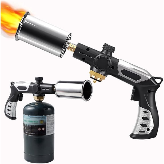 Propane Torch Gun, 3272°F High Heat Torch Gun With Adjustable Flame & Safety Lock, Portable Propane Torch For Bbq Grilling, Charcoal Ignition, Cooking And Diy Projects (1PC)