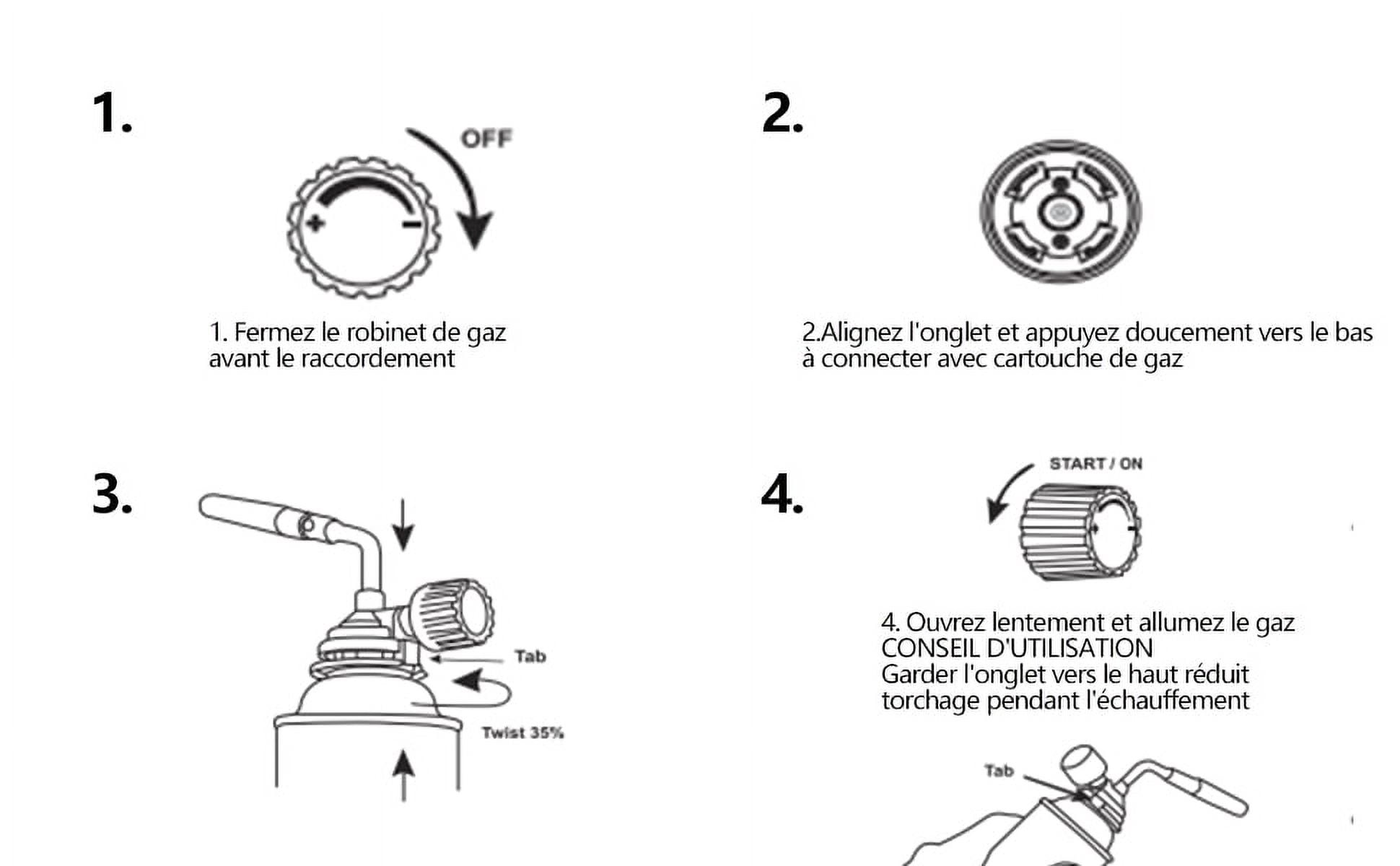 Propane Torch Head Brass Pencil Flame Gas Welding Torch Head Adjustable Flame for Soldering