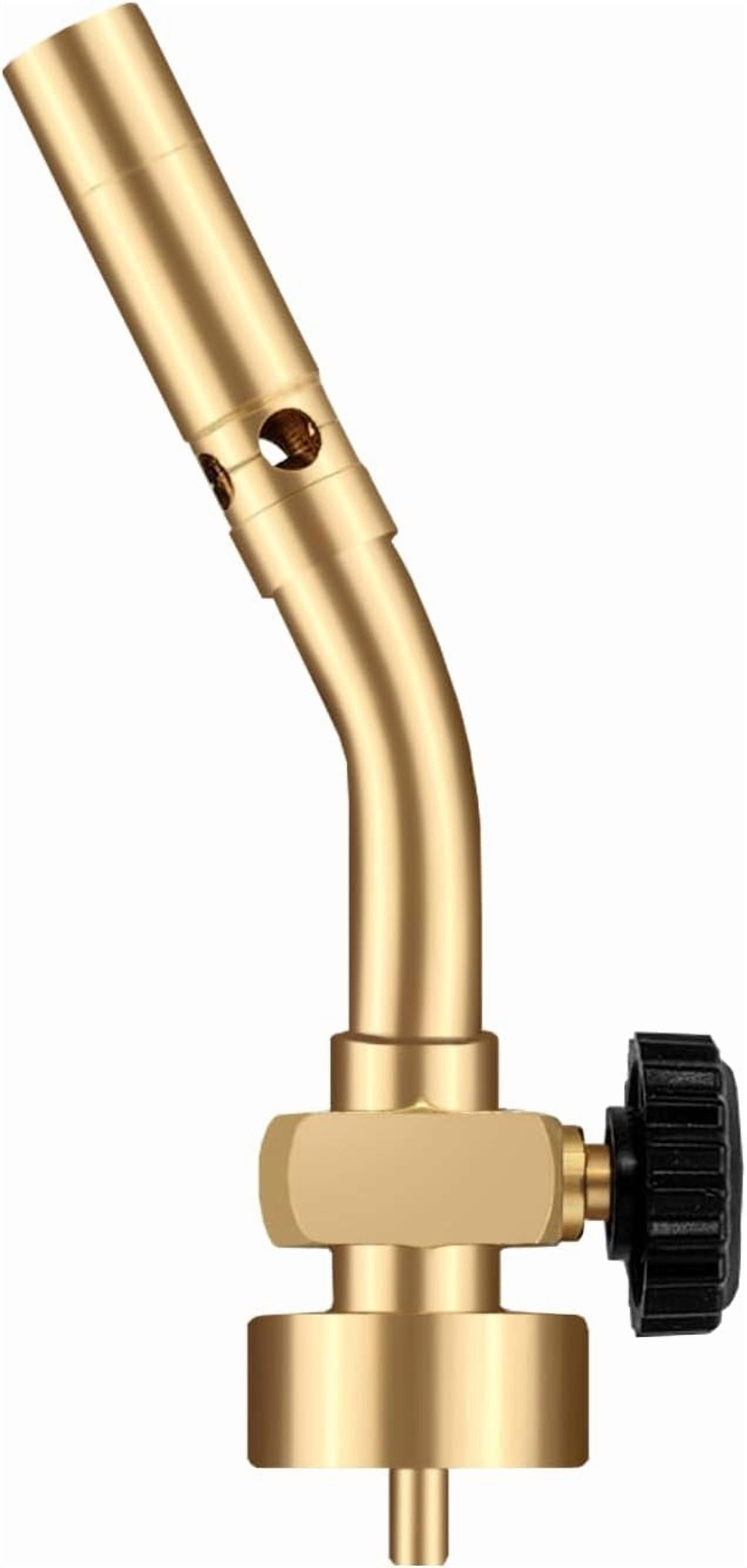 Propane Torch Head, Manual Start Solid Brass Brazing Torch Fuel by MAP ...