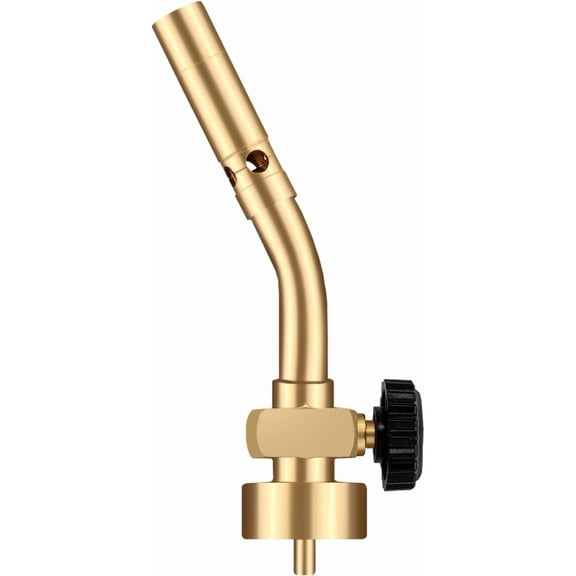 Propane Torch Head, Manual Start Solid Brass Brazing Torch Fuel by MAP MAP Pro Propane CGA600 Cylinder, Blow Torch for Soldering, Brazing, Welding, Thawing and Cooking(Only Torch)