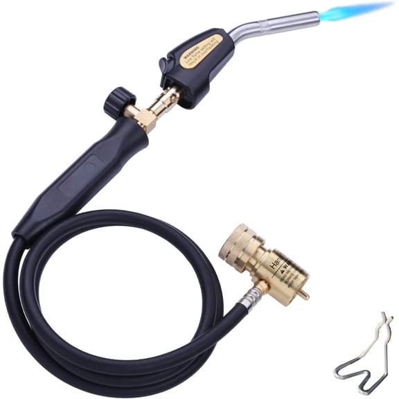 XWYXSTG Propane Torch Hose Kit with Adjustable Heat, MAPP Gas Torch Head for Piping, Copper Tubing