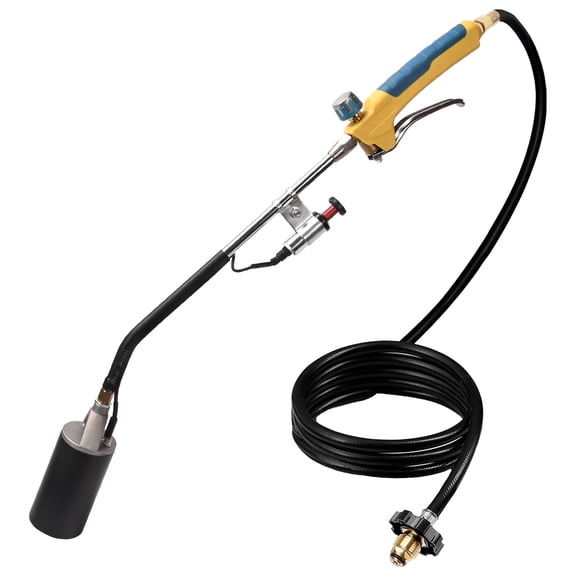 XWYXSTG Propane Torch Kit Heavy Duty Weed Burner, 340,000 BTU with Piezo Igniter (Self Igniting), with 10-ft Hose  for Weeding,Roofing,Melting Ice,BBQ