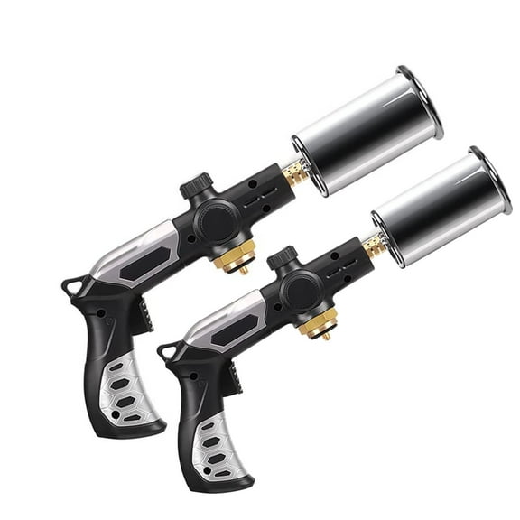 Propane Torch Lighter, Adjustable High-Temperature Spray Lighter, Flame Temperature Up to 2000°C/3600°F, Suitable for Grilling, Charcoal Ignition, Cooking, Welding, Brazing,2PCS