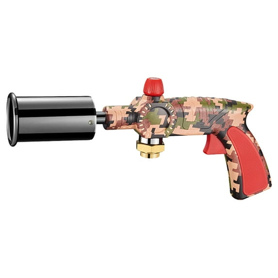 Propane Torch, One-hand Operation Kitchen Torch Lighter with Adjustable Flame for BBQ, Baking, Grilling, and Soldering, Ergonomic Handle for Comfortable Grip (Gas Not Included)(Green3,13x6.1")