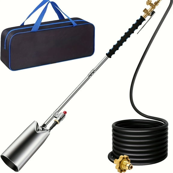 [Propane Torch] Propane Torch Burner - High Output 1,280,000 BTU - Heavy Duty Flame Weeder with Igniter - 10FT Hose - Storage Bag - for Garden Wood Roofing Snow Road Charcoal