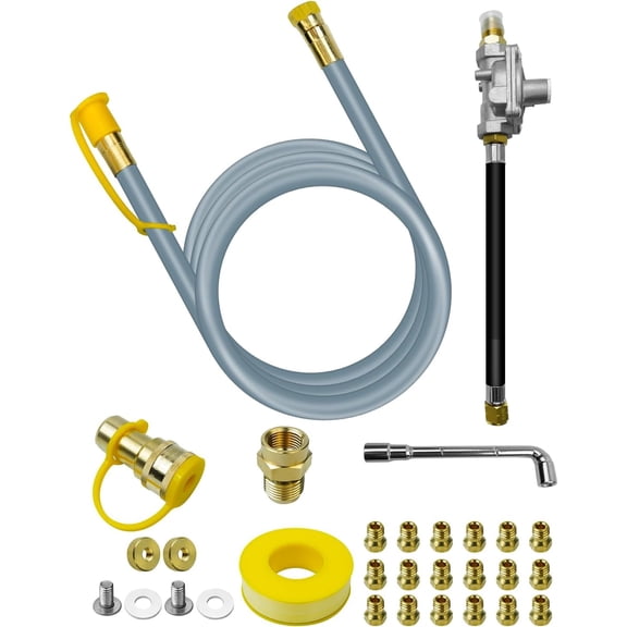 Propane to Natural Gas Conversion Kit Compatible with Grills, 10FT 1/2 Inch Grill Burners Conversion Kit