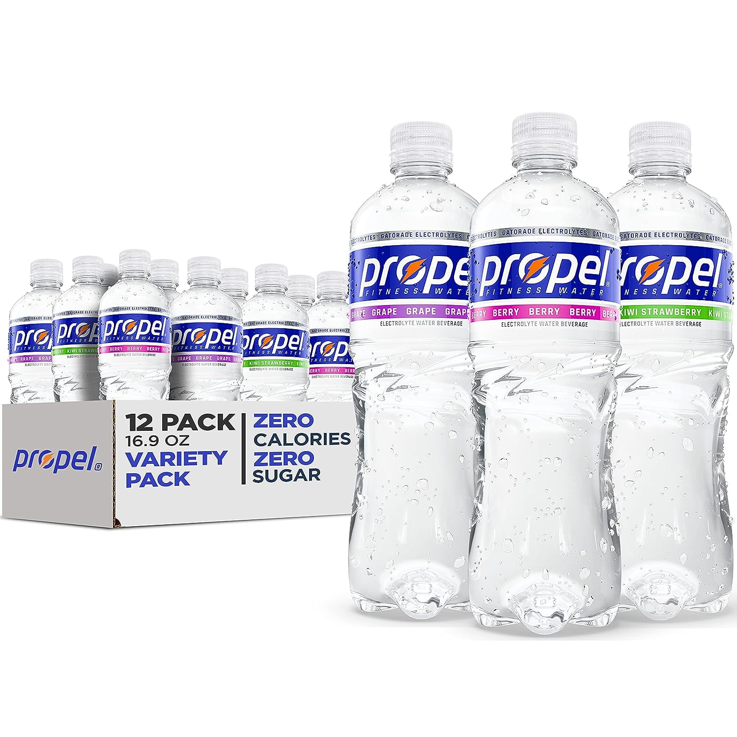Propel, 3 Flavor Variety Pack, Zero Calorie Sports Drinking Water with
