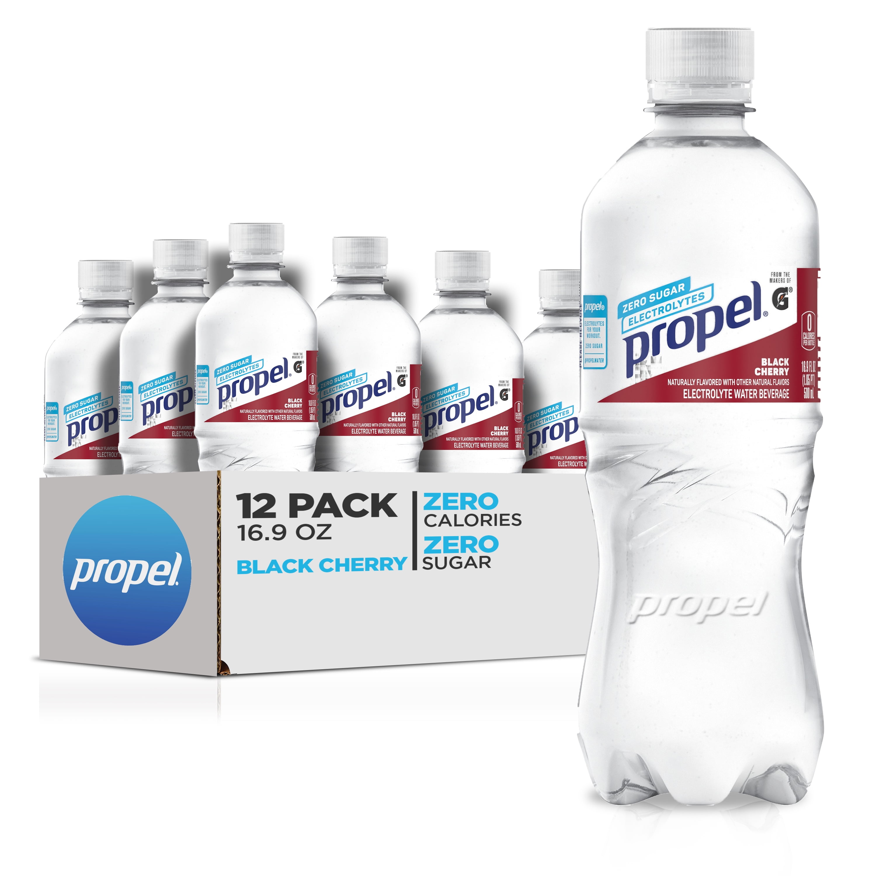 Propel Cherry Flavored Enhanced Water with Electrolytes, 16.9 oz, 12