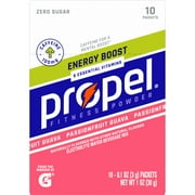 Propel Energy Boost Powder Electrolyte Drink Mix, Passionfruit Guava, 0.1 oz, 10 Count Packets