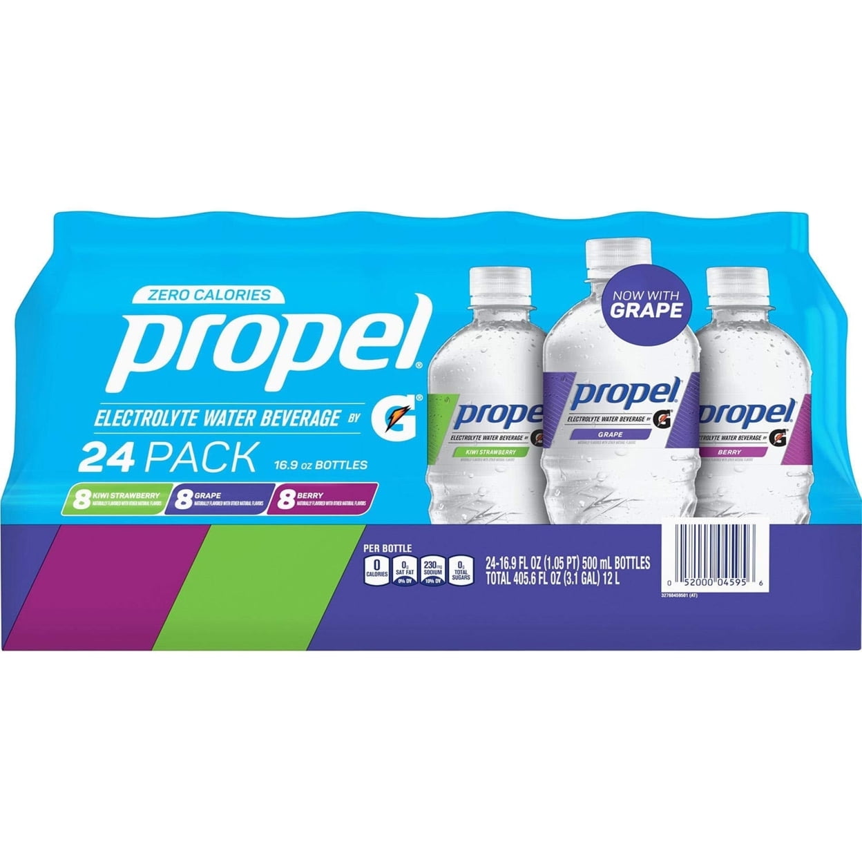 Propel Flavored Water, Variety, 16.9 Ounce (24 Count)