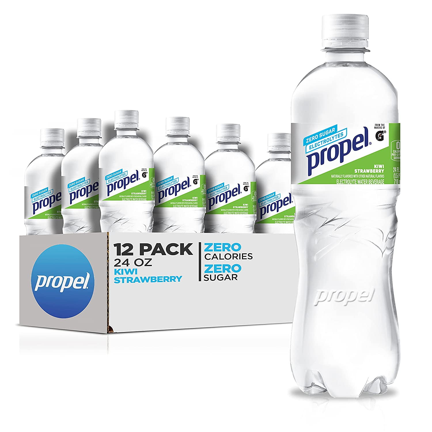 Propel, Kiwi Strawberry, Zero Calorie Water Beverage with Electrolytes & Vitamins C&E, 24 Fl Oz