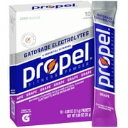 Propel Zero Sugar Electrolyte Drink Mix Powder, Grape, 0.08 oz, 10 Count Packets