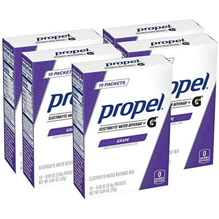 Propel Powder Packets Grape with Electrolytes Vitamins and No Sugar, 50 Count