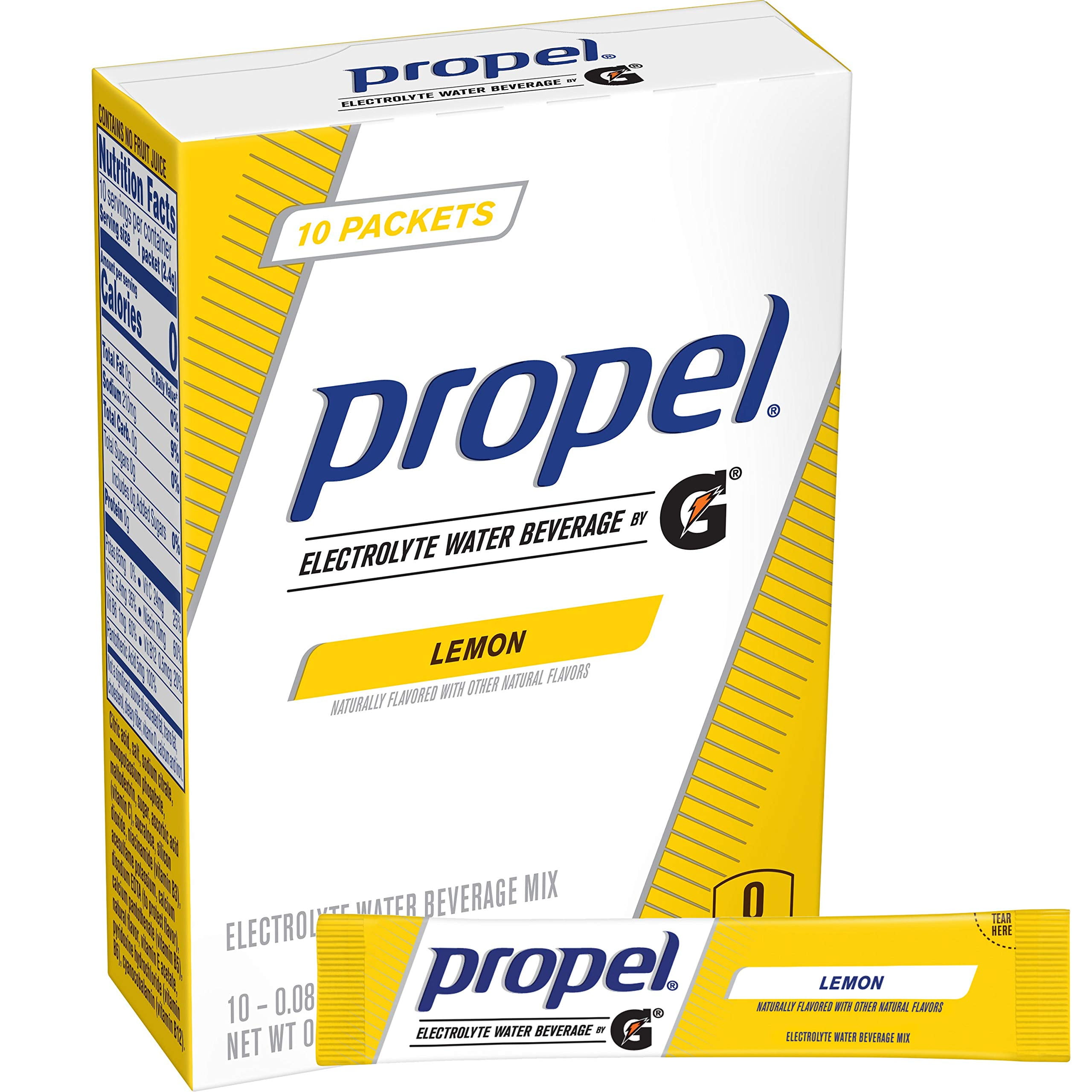 Propel Powder Packets Lemon With Electrolytes, Vitamins And No Sugar