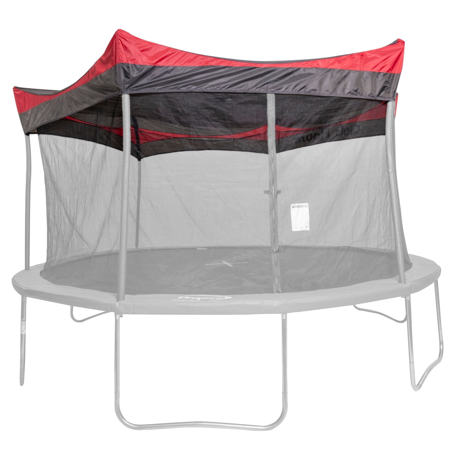 14-Foot Red and Black Polyester Trampoline Shade Cover