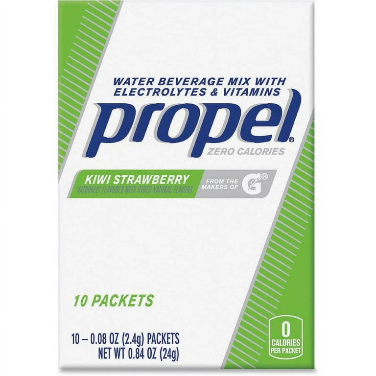 Propel Lemon Beverage Mix Packets with Electrolytes and Vitamins - Powder - 0.08 oz - 120 / Carton Propel Lemon Beverage Mix Packets with Electrolytes and Vitamins - Powder - 0.08 oz - 120 / Carton