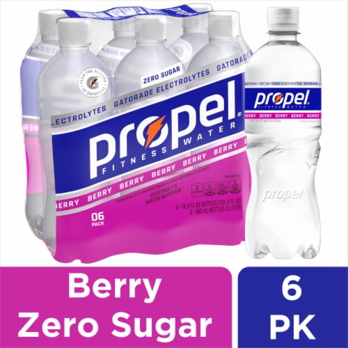 Propel Zero Calorie Electrolyte Berry Flavored Bottled Water - 16.9 fl oz - 6 bottles
